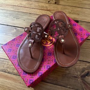 Tory Burch Miller Sandals Vintage Vachetta 8.5